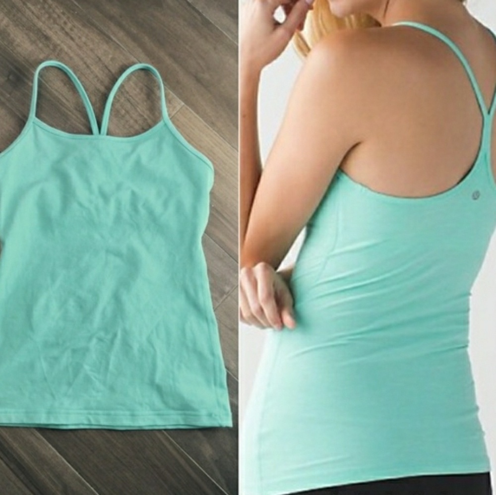 🔥Lululemon Tiffany Blue Power Y Tank